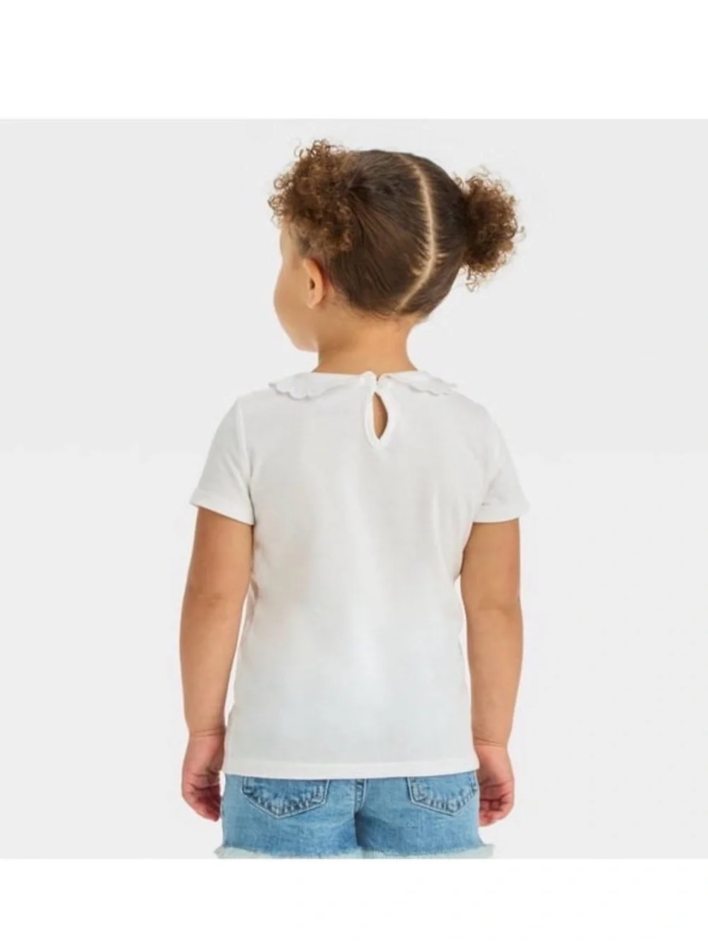 OshKosh B'gosh Toddler Girls' Peter Pan Short Sleeve Top - White